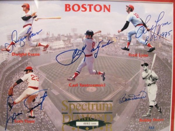 BOSTON RED SOX SIGNED LIMITED EDITION PHOTO  w/JSA COA