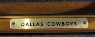 60's/70's DALLAS COWBOYS RIDDELL HELMET PLAQUE