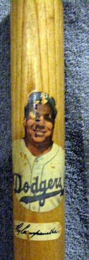 VINTAGE ROY CAMPANELLA mini DECAL BAT