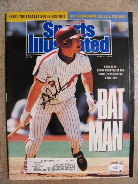 LENNY DYKSTRA SIGNED SPORTS ILLUSTRATED W/ JSA COA