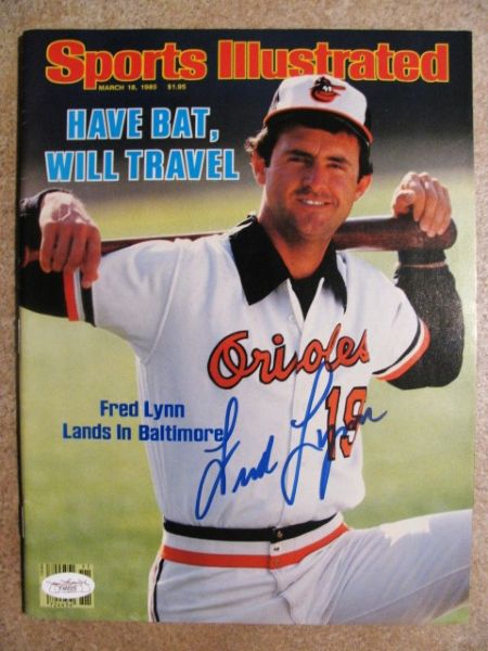 FRED LYNN SIGNED SPORTS ILLUSTRATED W/ JSA COA