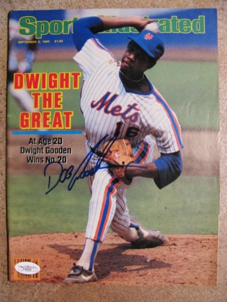 DWIGHT GOODEN METS SIGNED SPORTS ILLUSTRATED W/ JSA COA