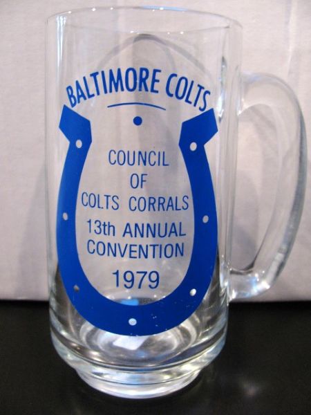 1979 BALTIMORE COLTS DRINKING GLASS MUG