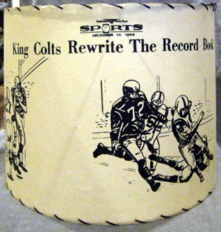 1959 BALTIMORE COLTS TRIBUTE LAMP SHADE