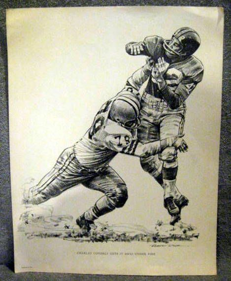 1960 NEW YORK GIANTS PLAYER POSTERS - 5 DIFFERENT