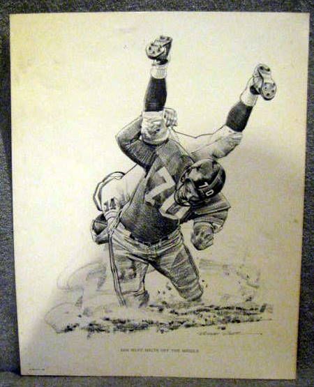 1960 NEW YORK GIANTS PLAYER POSTERS - 5 DIFFERENT