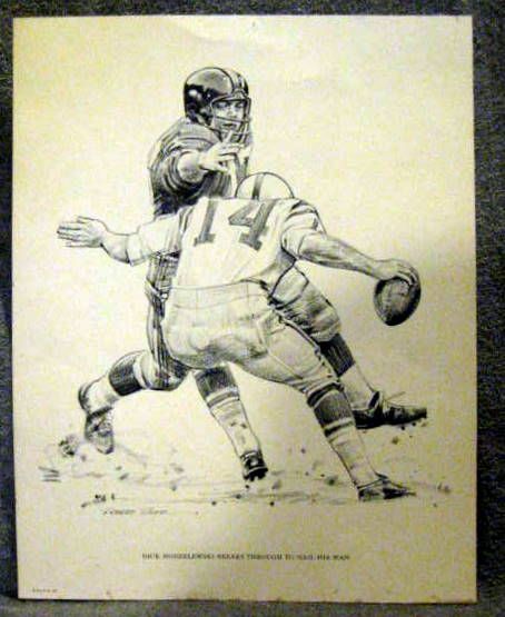 1960 NEW YORK GIANTS PLAYER POSTERS - 5 DIFFERENT