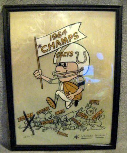 1965 BALTIMORE COLTS WESTERN DIVISION CHAMPS ARTWORK