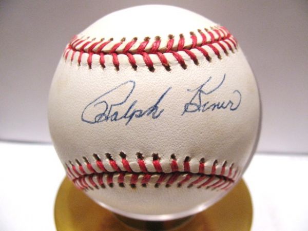 RALPH KINER SIGNED BASEBALL w/JSA COA