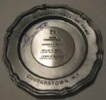 1979 HALL OF FAME PEWTER PLATE SIGNED BY WILLIE MAYS w/JSA COA