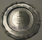 1986 HALL OF FAME PEWTER PLATE SIGNED BY WILLIE MCCOVEY w/JSA COA