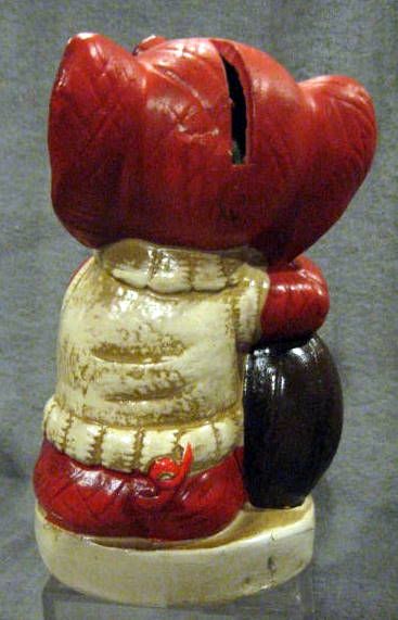 VINTAGE 60's ALABAMA CRIMSON TIDE MASCOT BANK