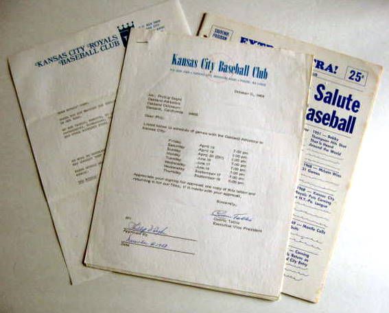 VINTAGE KANSAS CITY ROYALS PAPER LOT