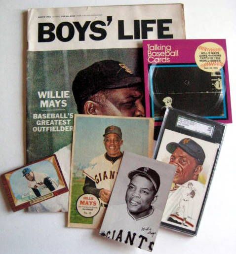 VINTAGE WILLIE MAYS LOT w/1955 BOWMAN CARD