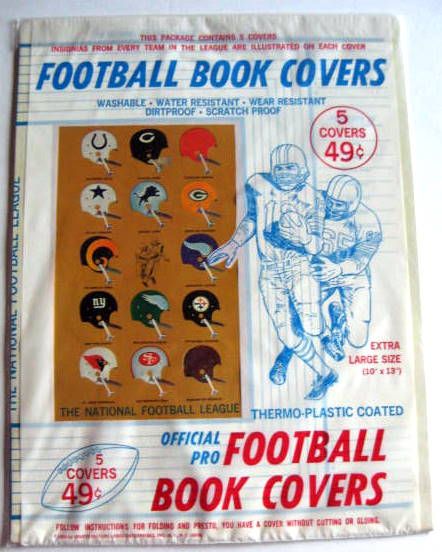 1965 NFL BOOK COVERS - SEALED IN PACKAGE