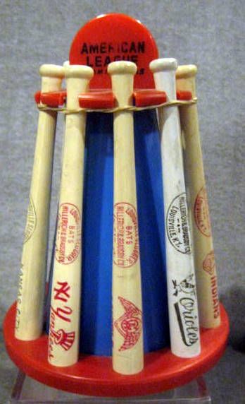 60's AMERICAN LEAGUE BAT RACK BANK