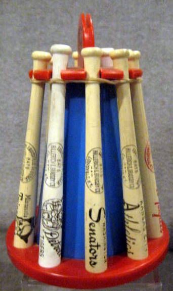 60's AMERICAN LEAGUE BAT RACK BANK