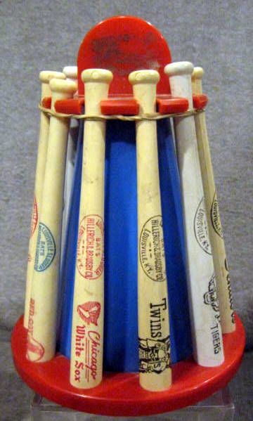 60's AMERICAN LEAGUE BAT RACK BANK