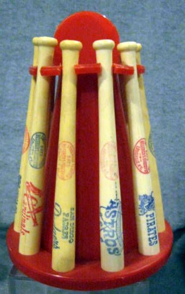 60's NATIONAL LEAGUE BAT RACK BANK