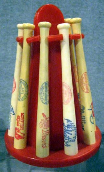 60's NATIONAL LEAGUE BAT RACK BANK