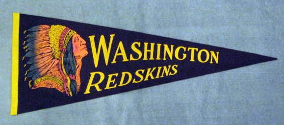 VINTAGE 40's/50s WASHINGTON REDSKINS PENNANT