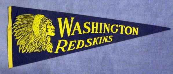 VINTAGE 40's/50s WASHINGTON REDSKINS PENNANT