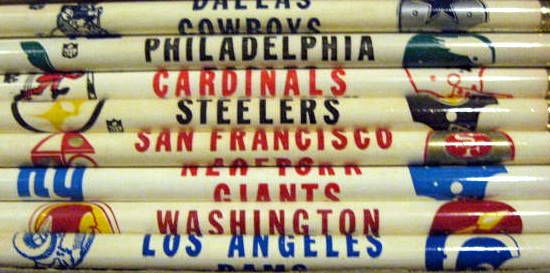 1968 NFL PENCILS SET w/SHIPPING BOX