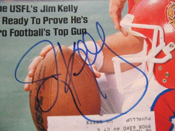 JIM KELLY SIGNED SPORTS ILLUSTRATED W/ JSA COA