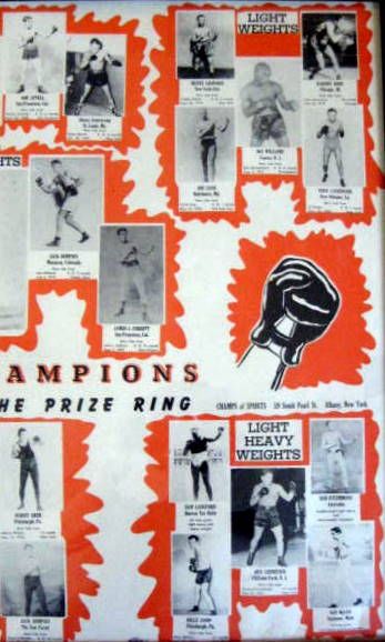 40's WORLD CHAMPIONS BOXING POSTER