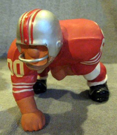 60's SAN FRANCISCO FORTY-NINERS KAIL  DOWN-LINEMAN STATUE- LARGE