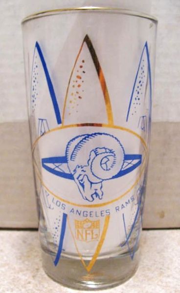 VINTAGE LOS ANGELES RAMS LARGE HEDY GLASS