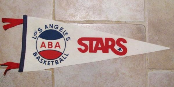 1960's LOS ANGELES STARS ABA BASKETBALL PENNANT