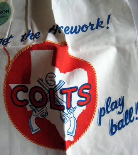 60's HOUSTON COLT 45's PARTY APRON - MUST SEE!