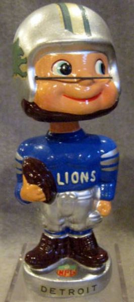 60's DETROIT LIONS TYPE 1 TOES-UP BOBBING HEAD