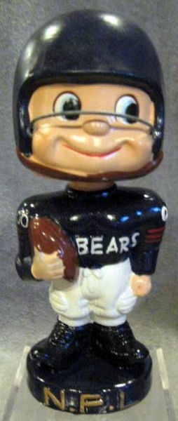 60's CHICAGO BEARS  TYPE 1 TOES-UP BOBBING HEAD w/BOX