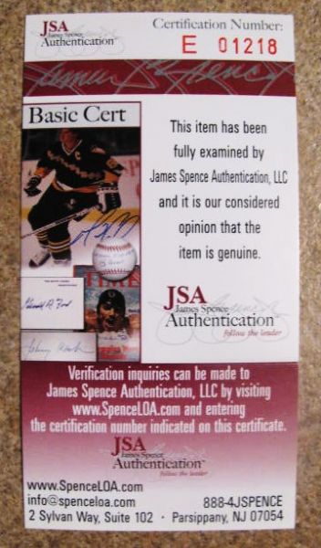 WILLIE MAYS SIGNED PLATE w/JSA COA