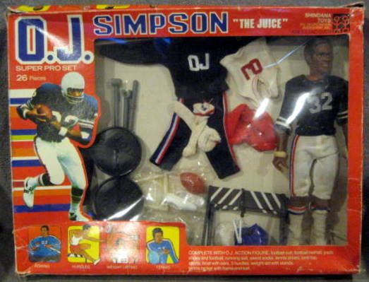 1975 O.J. SIMPSON DOLL 7 SUPER PRO SET w/BOX