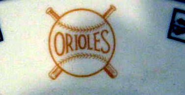 VINTAGE BALTIMORE ORIOLES DINNER PLATE