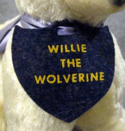 MICHIAGN WOLVERINES MASCOT STUFFED WOLVERINE