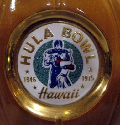 1975 HULA BOWL COMMEMORATIVE DECANTER