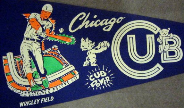 60's CHICAGO CUBS PENNANT