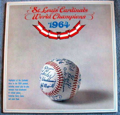 1964 ST. LOUIS CARDINALS WORLD CHAMPIONS RECORD ALBUM