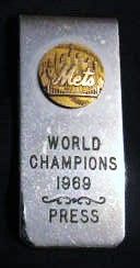 1969 NEW YORK METS WORLD CHAMPIONS PRESS MONEY CLIP