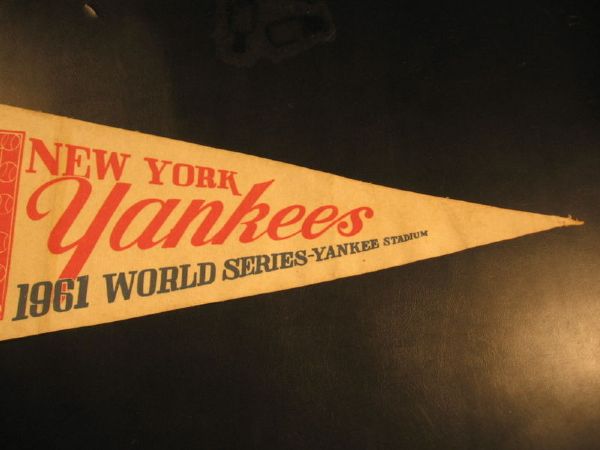 1961 NEW YORK YANKEES WORLD SERIES PLAYER PENNANT