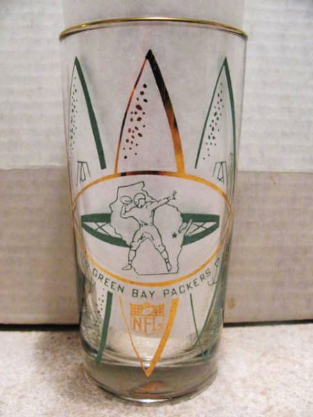 60's GREEN BAY PACKERS HEDY TALL GLASS