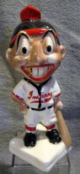 40's/50's CLEVELAND INDIANS STANFORD POTTERY MASCOT BANK