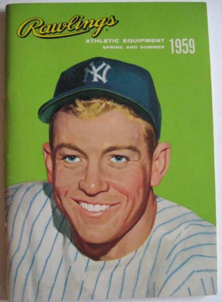 1959 RAWLINGS CATALOG w/MICKEY MANTLE COVER