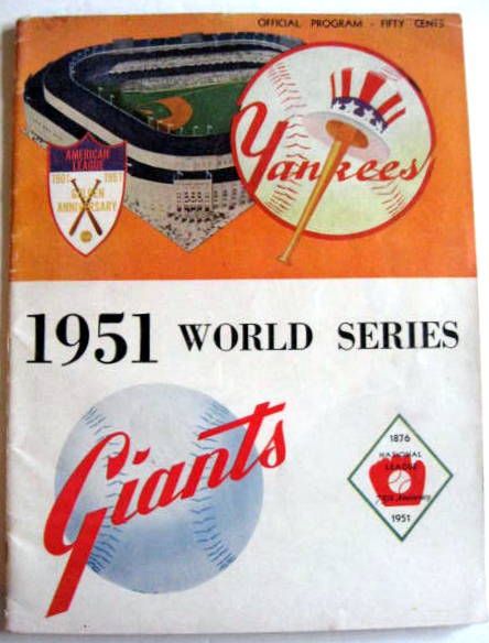 1951 WORLD SERIES PROGRAM - YANKEES VS GIANTS
