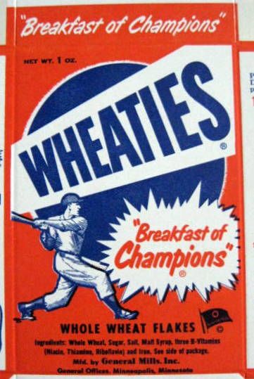1951 WHEATIES COMPLETE BOX w/WILLIAMS CARD