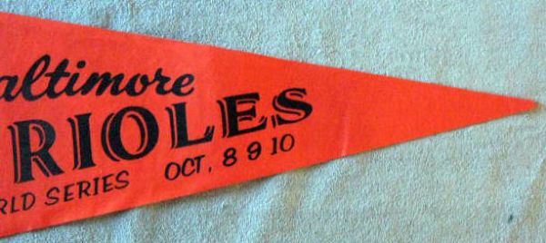 1966 BALTIMORE ORIOLES WORLD SERIES PENNANT